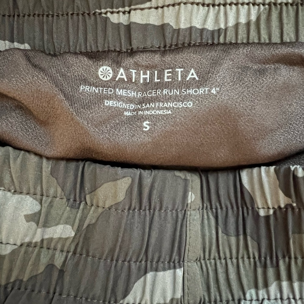 EUC! ATHLETA MESH RACER RUN MID RISE 4 SHORT size small - Picture 5 of 12